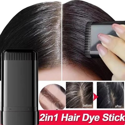 2-in-1 Hair Dye Stick Comb Hairdressing Stick Wand Dye Tool Sweat-Proof Touchup