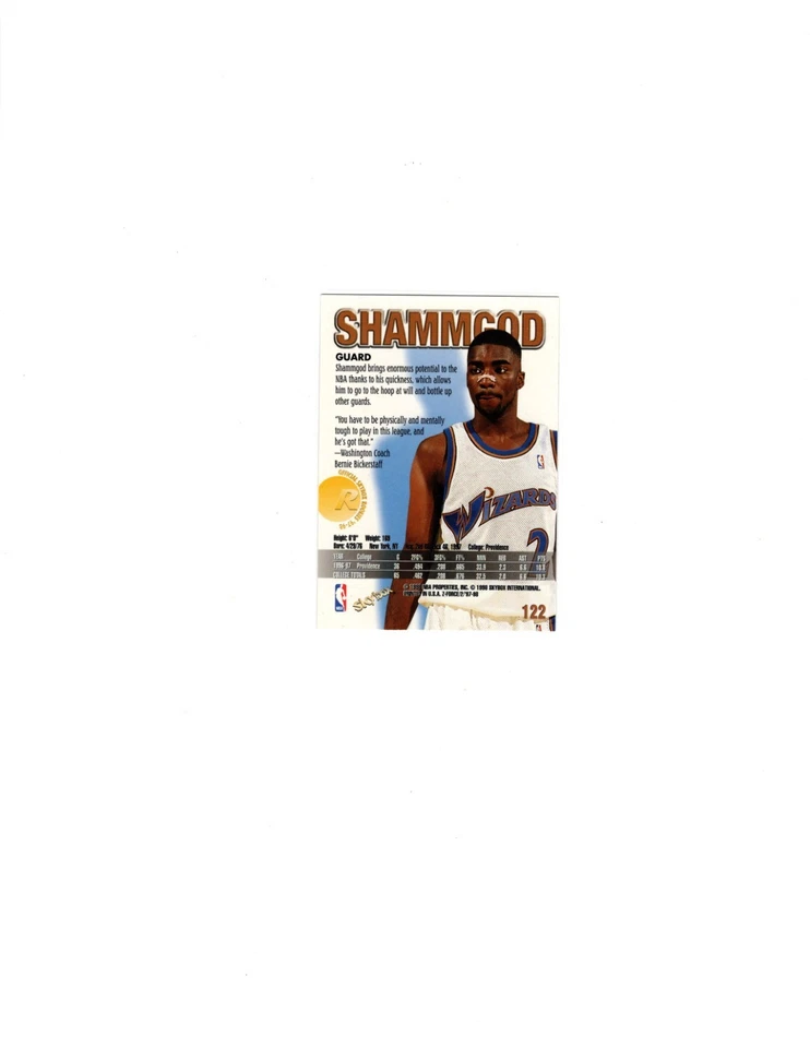 1997-98 Skybox Z-Force - God Shammgod #122 (RC) - Image 2 of 2