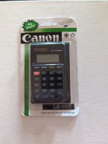 Canon LS 36H Calculator With Battery Wallet Case And Solar Power B448