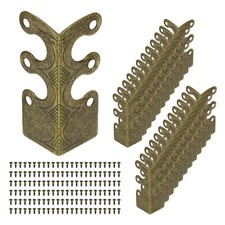 24 Pcs Baseboard Corner Protectors, Skirting Board Corner Protectors, Bronze