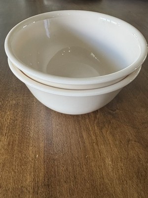 Set Of 2 Corelle Off White Ivory 12 oz Glass Rice Bowls