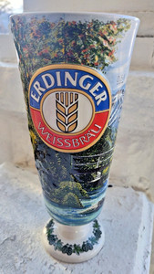 Erdinger Weissbrau Ceremarte Beer Stein 1993 Germany Kossinger .5 L