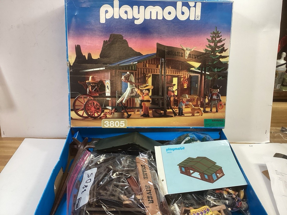 Playmobil 3805 Western Snake River Ranch, Cowboys Complete