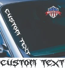 Custom Text Decal fits Ford Maverick Windshield Banner Decal A-Pillar