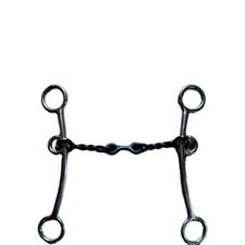 Western Sweet Iron Twisted Wire Dog Bone Gag Snaffle Stainless Steel Shanks