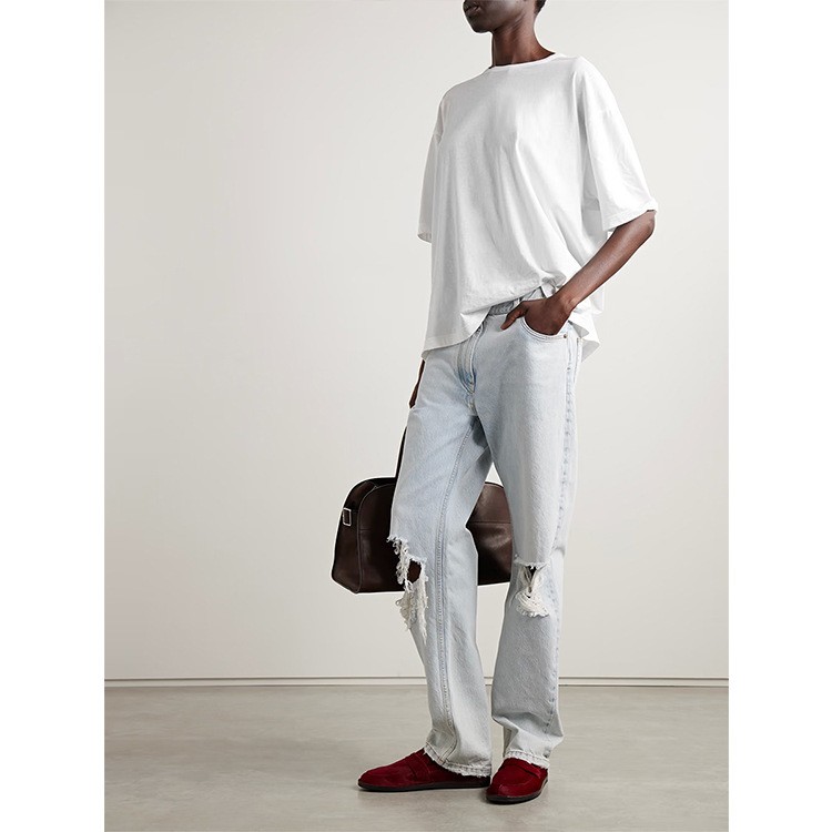 FILA T shirt donna THE ROW cotone cashmere estiva nuova manica corta ampia