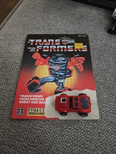 1984 Transformers WINDCHARGER W/ CARDBACK Hasbro G1 Vintage Authentic RARE