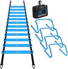 Agility Ladder,Soccer Training Equipment Set,20Ft Speed Ladder,4 Agility Hurdles