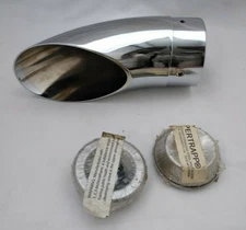 NEW SUPERTRAPP 1802-0014 INTERNAL DISC SERIES END CAP SLASH CUT TURN DOWN CHROME