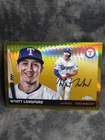 2025 Topps CHROME PLATINUM #142 WYATT LANGFORD GOLD PRIZM SP/25