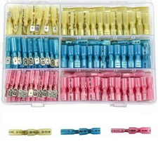 220X Heat Shrink Spade Male Female Electrical Terminals Wire Butt Connectors Kit