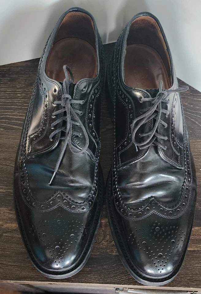 Zapatos de vestir Charles Tyrwhitt Oxford para hombre 10 cuero negro brogue SHC0091BLK Foto 3 de 4