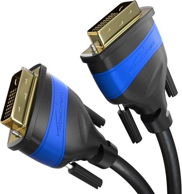 KabelDirekt Dual Link DVI Kabel mit Ferritkern 10m,2560×1600 60Hz Full HD/1080p