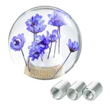Flower Shifter Knob Round Car Gear Stick Head Unique Shift Handle Ball Purple Flower Shifter Knob Round Car Gear Stick Head Unique Shift Handle Ball Purple