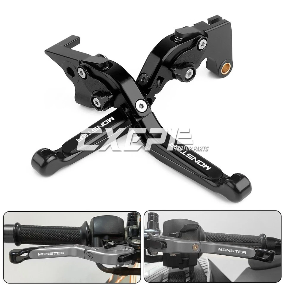 Per DUCATI MONSTER 696 796 695 620 400 Leva frizione freno Alluminio CNC moto - Immagine 4 di 4