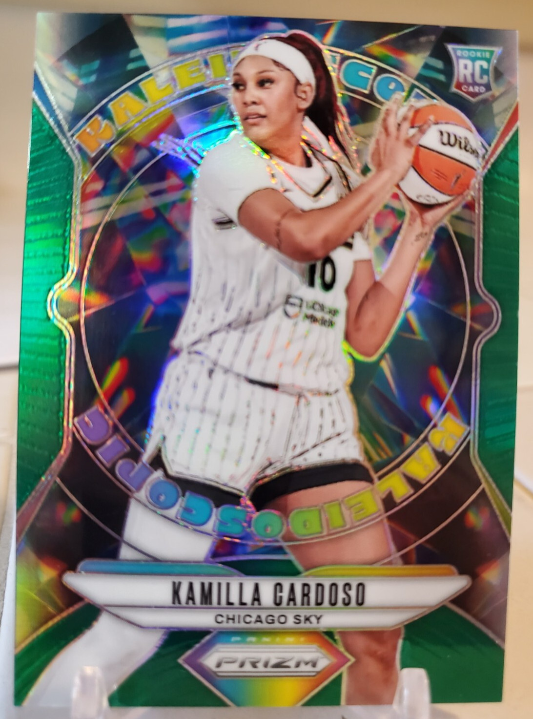 2024 WNBA KAMILLA CARDOSO #4 Green Prizm Refractor KALEIDOSCOPIC Rookie Card RC