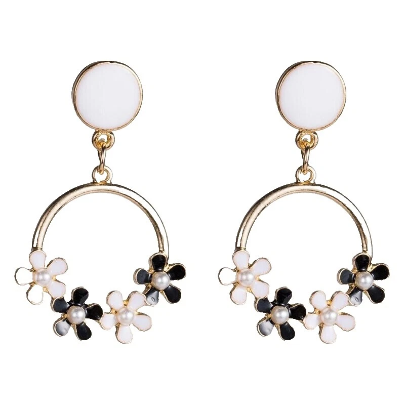 Flores y plantas de Esmalte Pendientes De Moda