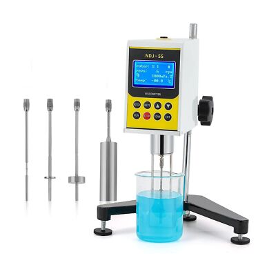 CGOLDENWALL NDJ-5S Rotary Visometer Digital Rotational Viscosity Meter Lab Vi...