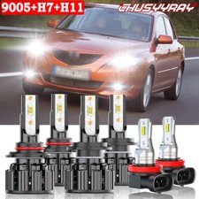 For Mazda 3 2004 2005 2006 6x 6000k Led Headlight Hilo Fog Light Bulb Kit