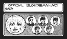BLONDIE FAN CLUB MEMBERSHIP CARD - VINTAGE REPRINT