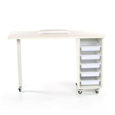 Urbanity Metro Nail Technician Scrivania Tavolo Manicure Salone Workstation Bianco
