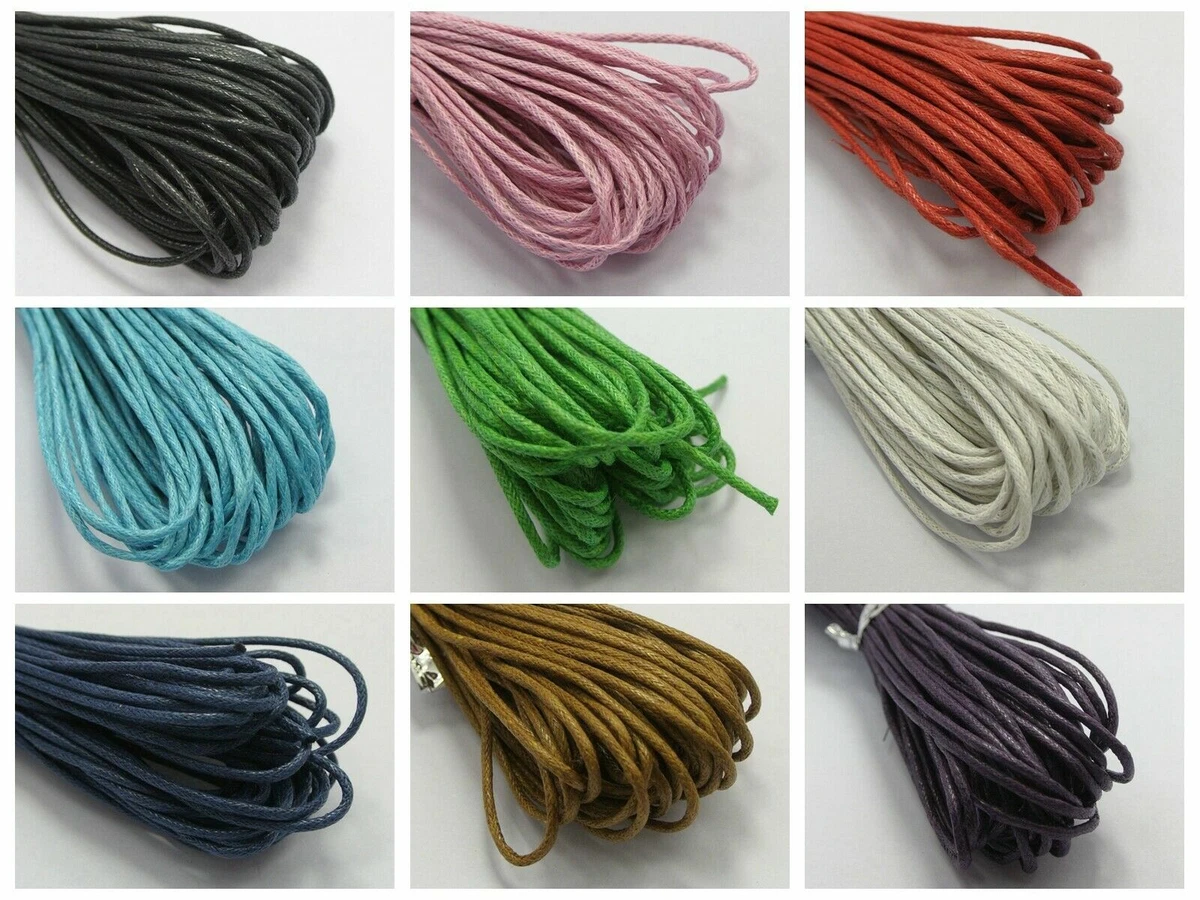 50 Meters Waxed Cotton Beading Cord 1.5mm Macrame Jewelry Making String  Thread