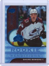 2020-21 Upper Deck Trilogy Shane Bowers Rookie Renditions Blue /399 - Avalanche
