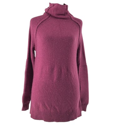 LOLE BELLAMY Sweater high neck reversed seam wool alpaca blend