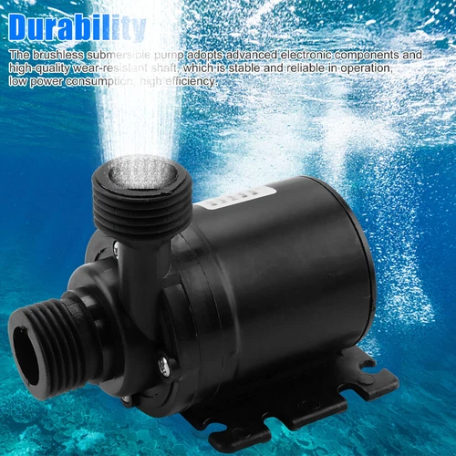 Mini Water Pump Quiet 12V 800L/H USB Brushless Motor Submersible Pool Water Pump - Picture 5 of 14