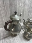 ROYAL HOLLAND PEWTER COFFEE TEA SERVICE SET MIDCENTURY 3 PIECES NO TRAY — photo 9