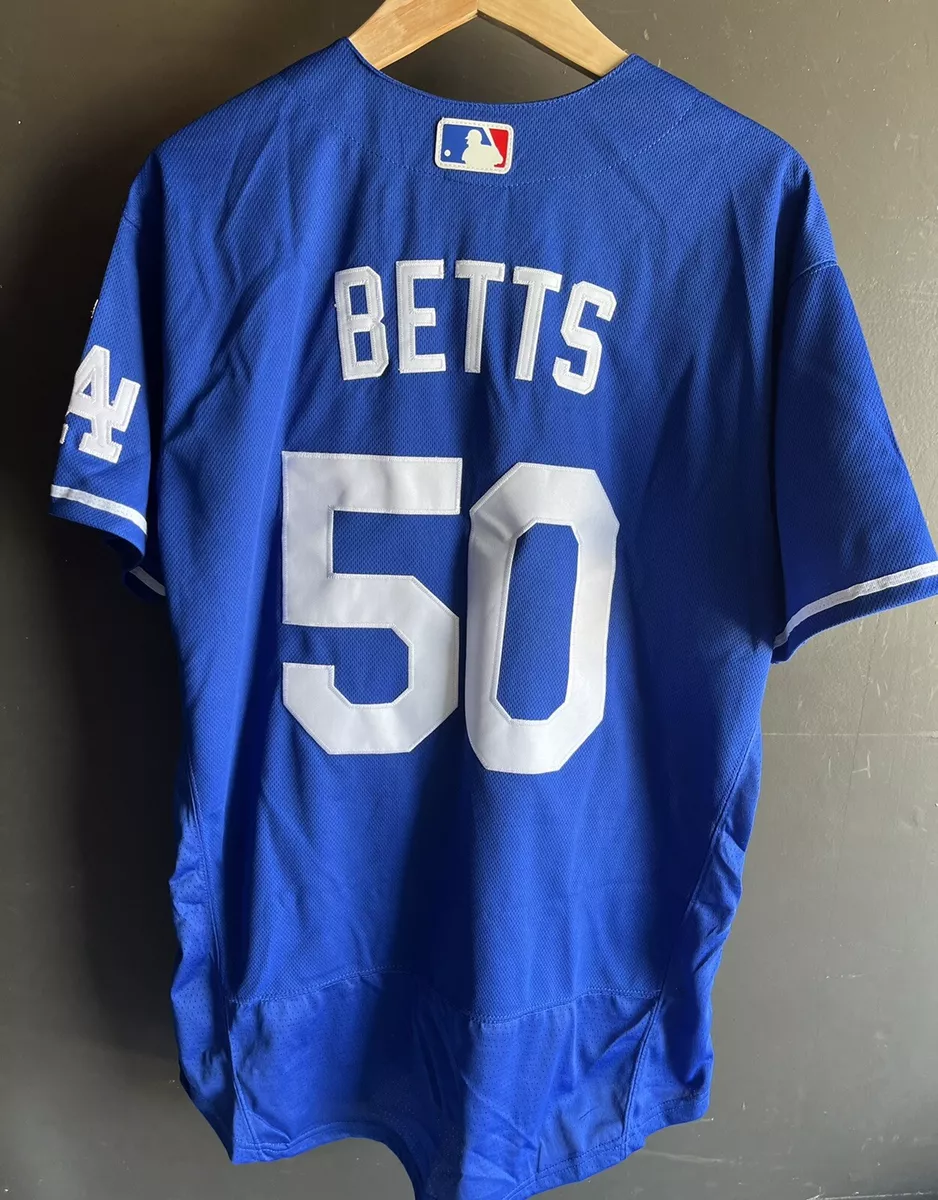 Nike Mookie Betts #50 Los Angeles Dodgers Stitched Jersey Blue Size 44  Medium