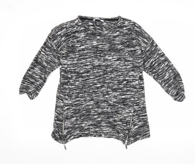 Peacocks Damen grau U-Boot-Ausschnitt Baumwollmischung Pullover Größe 8