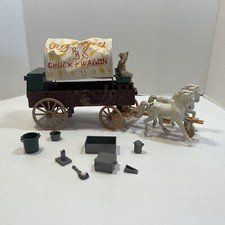 Vintage Roy Rogers Chuck Wagon with Canopy, Hitch, Drop Down Kitchen by Ideal