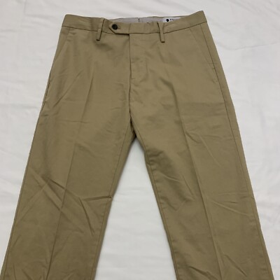 No Nationality NN07 Mens Theo Slim Fit Tapered Leg Pants in Khaki Size 30 x 34