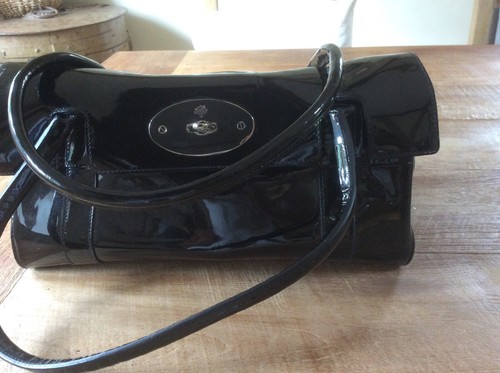 mulberry bayswater patent black