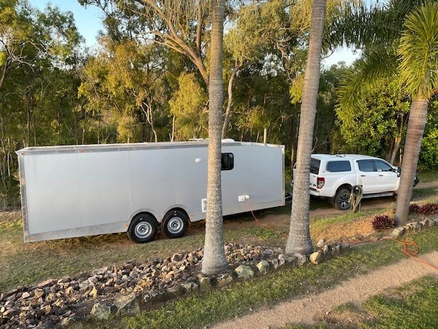 Race Trailer Enclosed Toy Hauler Caravan Self contained Custom Built Carts Bikes - image 2 of 4