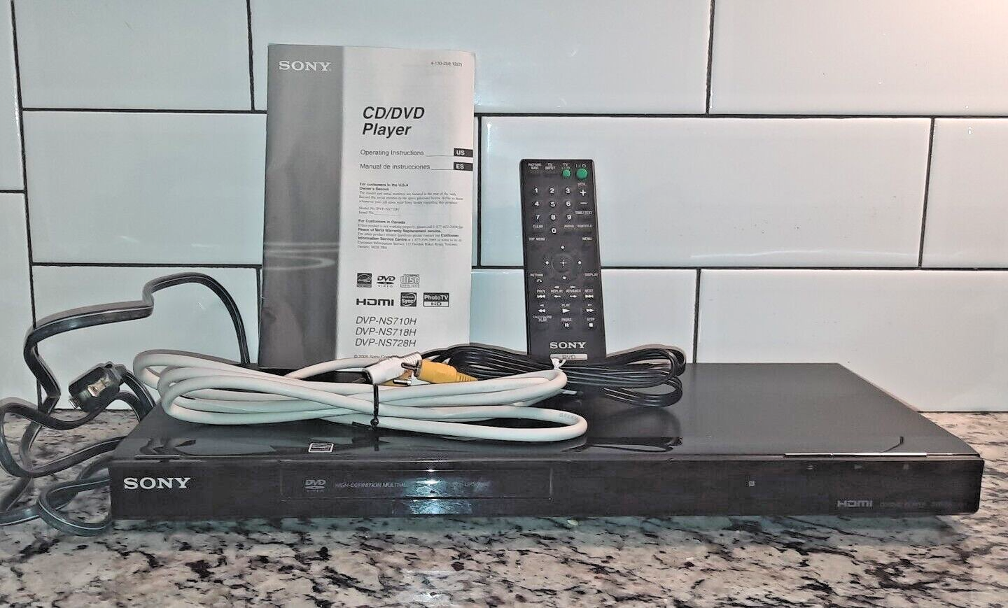 Sony DVPNS710H CD/DVD Player with Hookups Remote Documentation HDMI