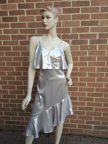 silver dress silk