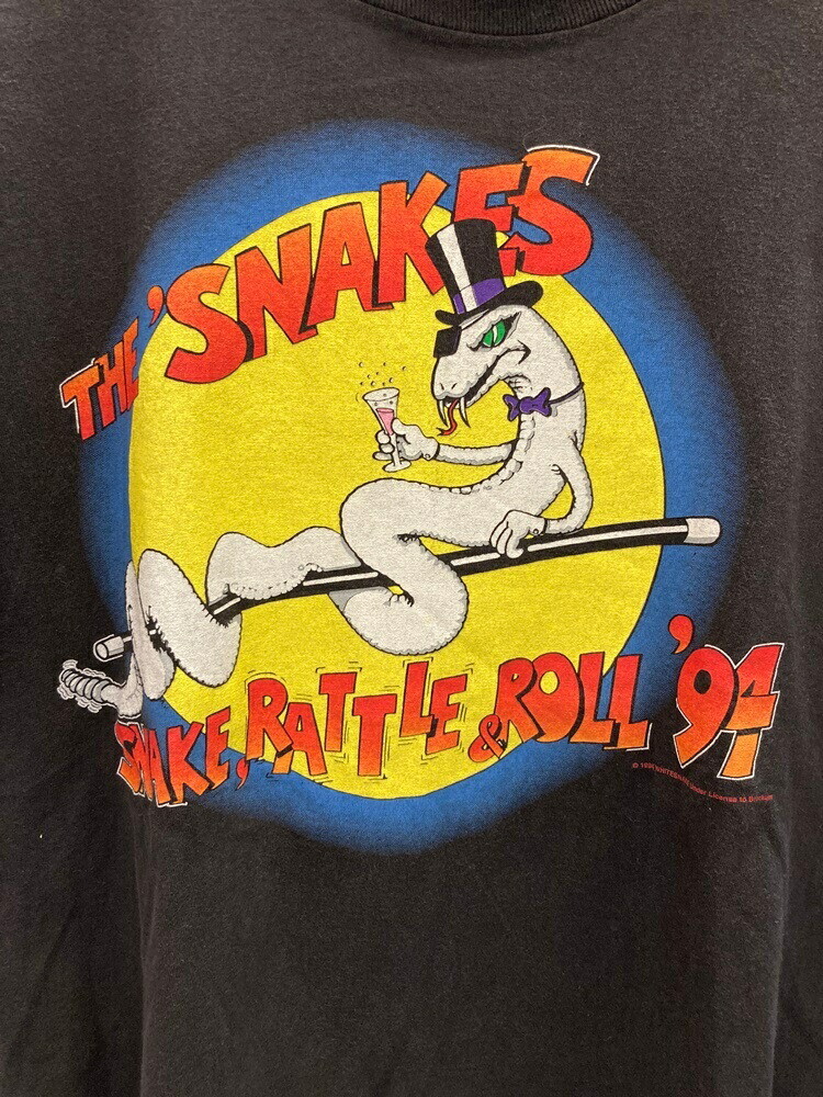 Band 90S 1994 Snake Rattle Roll Whitesnake White Tour T-Shirt 