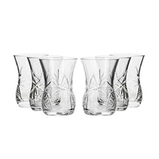 Set of 6 Neman Glassworks, 5-Oz Hand Made Vintage Russian Crystal Liquor Glasses