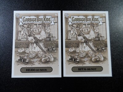 Sepia Parallel Ready or Not Heidi Go Seek Rita Or Not Garbage Pail Kids Card