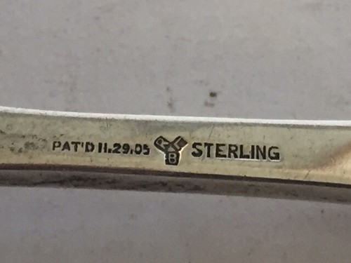 ANTIQUE LUNT STERLING SILVER SOUVENIR SPOON OBERLIN Monogram A - Picture 4 of 4