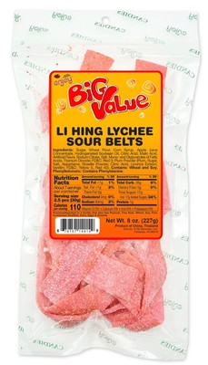 Enjoy Hawaii Lychee Li Hing Sour Belts   Sweet, Tangy, and Irresistible 8OZ