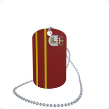 Dog Tag Flag Bunting Smolensk Oblast Dog Tag Aluminium 30 x 50mm