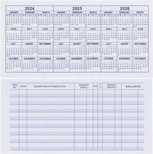 20 Pack Checkbook Register, Check Registers for Personal, Blank Ledger Transacti