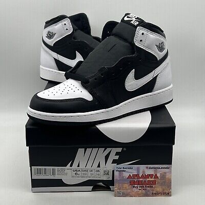 Size 6 (GS) - Jordan 1 OG High Black/White 2024 Leather Size 6 (GS) - Jordan 1 OG High Black/White 2024 Leather