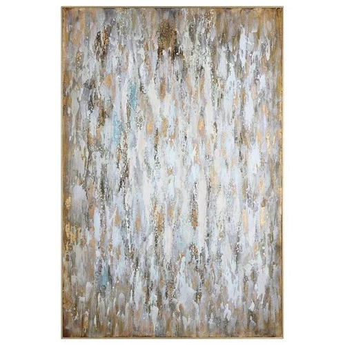 Uttermost Bright Morning Firwood Abstract Art in Blue/Bronze/Gold/White - Picture 1 of 4