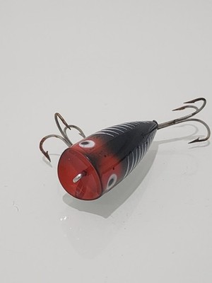 Vintage Heddon Chugger Spook 9542 XBW Black Shore Minnow Topwater