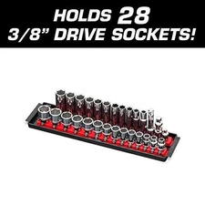 Ernst 8493 2 Rail Twist Lock Socket Boss 13", Red - 3/8"