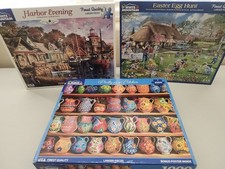 White Mountain Set of 3 Puzzles 1000 pieces ALL COMPLETE 